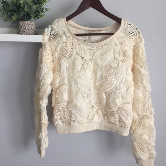 Tops - Sheer Rosette Top Long Sleeve